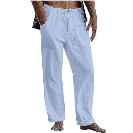 Män Linnebyxor Casual Strandbyxor 6 Färger