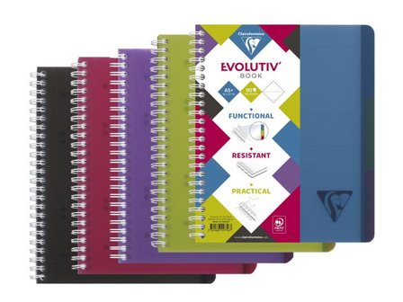 CLAIREFONTAINE Ant.block A5+ 3-flik sort - Lyreco - Kontorsmaterial - Block och anteckningsböcker - Anteckningsblock