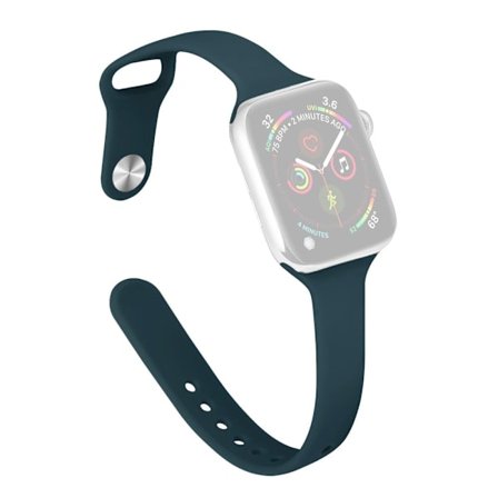 Apple Watch 41 mm / 40 mm / 38 mm smalt klockarmband i silikon - Cyan