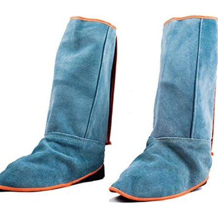 Lædersvejsesko, svejsesko benbeskyttere, brandhæmmende svejserstøvlebeskyttere, varme- og slidstærke fodbeskyttelsesdæksler