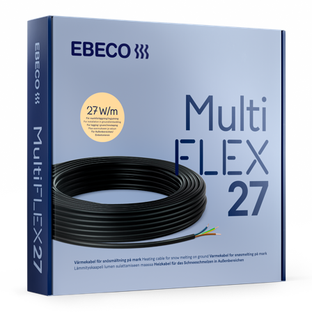 Ebeco MultiFlex 27 Varmekabel 27 W/m 68 m, 1850W, Varme