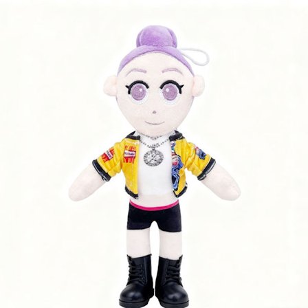 Kpop Demon Hunters Plyslegetøj Demon Hunters Kpop Tilbehør Legetøj Lilla Håret Pige Plysdukke KPop Demon Hunters Merch