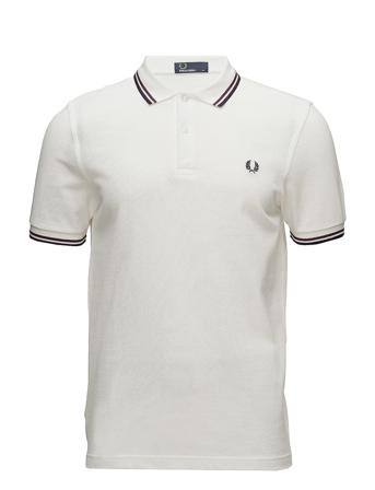 Twin Tipped Fp Shirt Polos Short-sleeved Vit Fred Perry