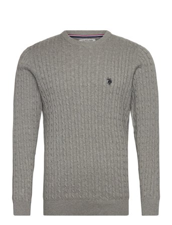 U.S. Polo Assn. Mads Reg Cot Uspa M Knit - Grey - XXL