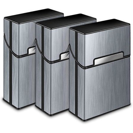 3-pack Cigarettetui, Aluminium Cigaretthållare Cigarettplåtask Metall Aluminium Ficka Cigarett Cigarr