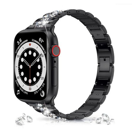 Svart Apple-band 38mm 40mm 41mm Serie 8 7 6 5 4 3 2 1 SE Dam