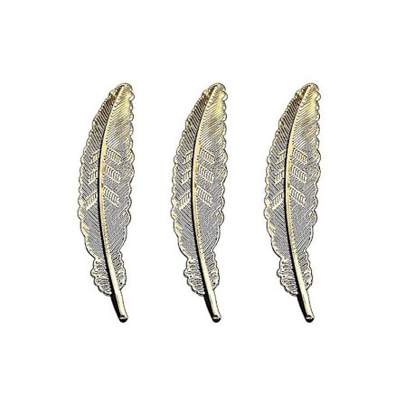 Neglekunst Fotoværktøj Fjer, Fjer Metal Bogmærke Fjer Bogmærke