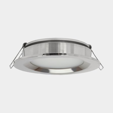 Taklampa Casolux Maria Downlight, infälld, aluminium, grå, LED, 10 - 32 V, 2 W, liten, med vitt sken