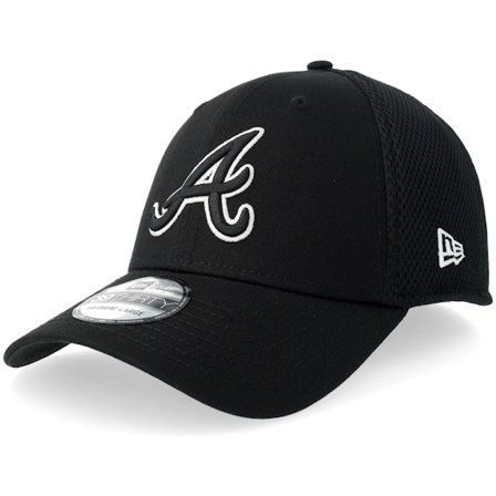 New Era - MLB Noir flexfit Casquette - Atlanta Braves 39THIRTY Eg Neo Black/White Mesh Flexfit @ Hatstore