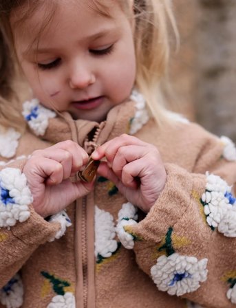 mikk-line Teddy Cardigan - Beige - 86