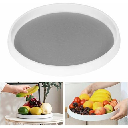 Krydderhylle, Krydderkarusell, Krydderhylle Skap, Plast Karusell for Krydder Boliger Kjøkken Oppbevaring, Kjøkken, Kjøleskap, Rundt Brett, Diam.25 cm