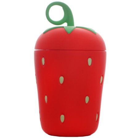 【PP】 Tegnet vandflaske i glas, børn, kreativ jordbær