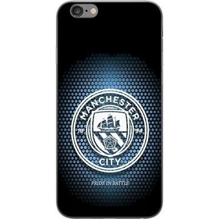 Kompatibel Mobilcover til Apple iPhone 6 Plus Manchester City fodbold Erling Haaland blå klubdesign