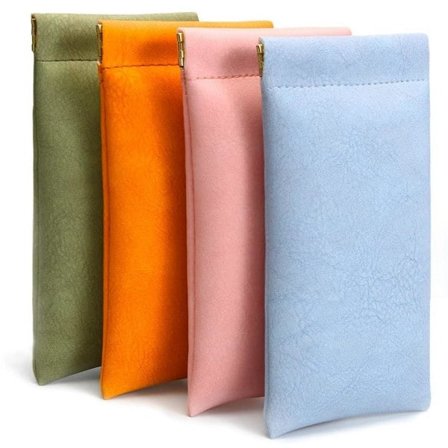 4-pakning etuier, etui for kvinner menn, PU myke brilleetuier Case Bærbar [DB] -AD9-