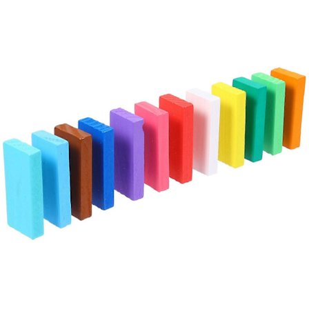 240 stk./ 2 sæt trædomino-klodser, pædagogisk legetøj til stabling