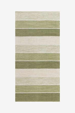 KM Home - Bomuldstæppe Båstad - Grøn - Bomulds- & kludetæpper - 75X150 - Fra Homeroom