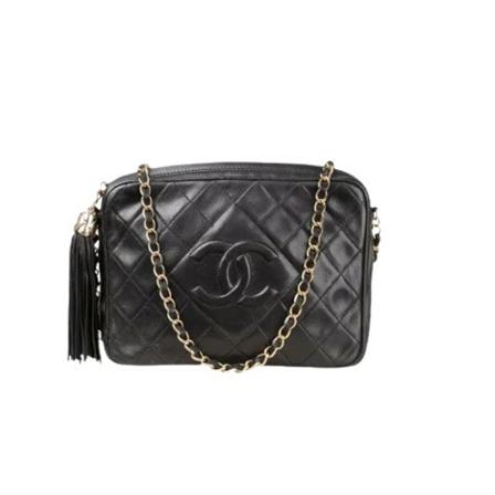 Chanel Vintage, Pre-owned Leather crossbody-bags Zwart, Dames, Maat:ONE Size