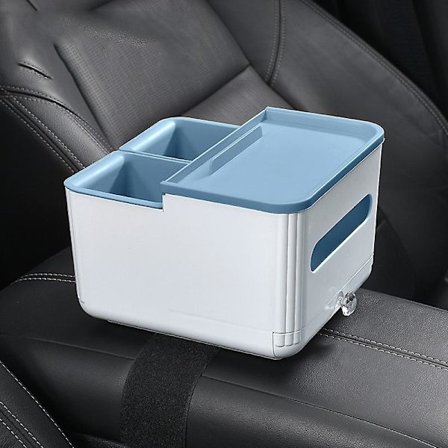 Multifunksjonell Avtakbar Bil Tissueboks Oppbevaringsholder Bil Interiør Armlene Koppholder Bil Organizer Auto Stuing Ryddig Boks| |