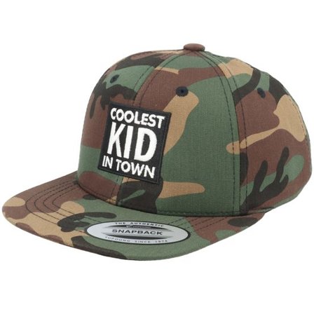 Kiddo Cap - Camo snapback Keps - Kids Coolest Kid In Town Camo Snapback @ Hatstore