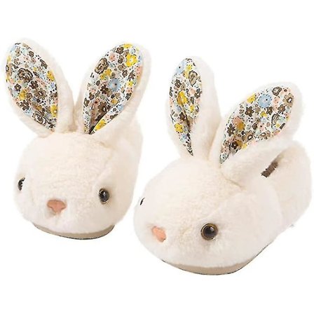 Tyttöjen ja poikien tossut lapsille, söpöt pupu-tossut, pehmeät sisätossut, liukumattomat