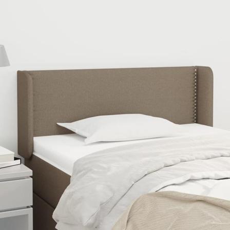 Vidaxl Huvudgavel Med Kanter Taupe 103x16x78/88 Cm Tyg Taupe