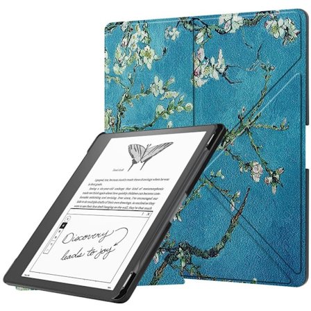 För Kindle Scribe 2022 Smart Case 10,2 tums Multi-folding Stand Cover Apricot Flower