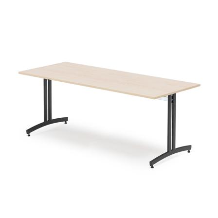 Kantinentisch SANNA, 1800x800x720 mm, schwarz/birke