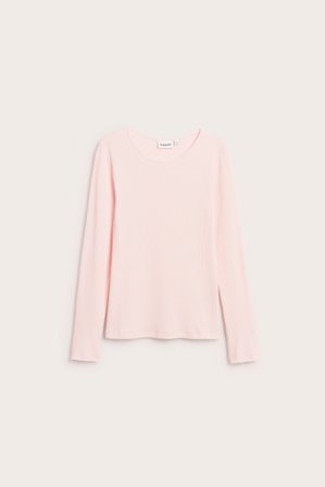 Kappahl | Ribbestrikket, langermet topp Lyserosa S | Lyserosa