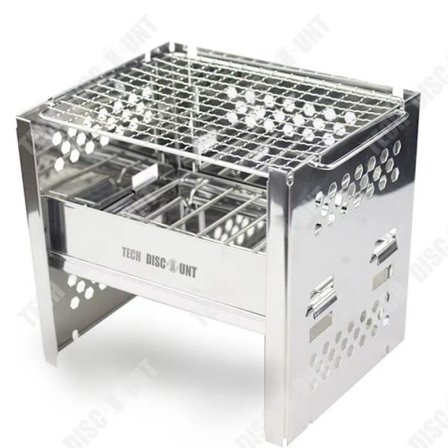 Utomhusspis - TD - Hopfällbar grill - Rostfritt stål 304 - 19 cm x 15 cm - Bärbar