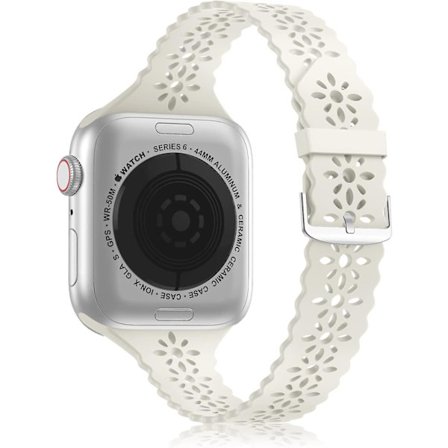 Blonde silikonebånd kompatibel med Apple Watch-remme 38mm 40mm 41mm