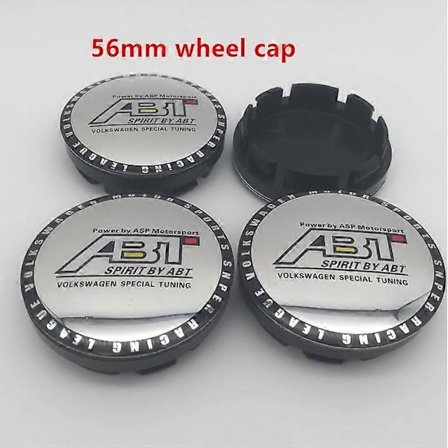 4 stk. 56mm 60mm 65mm 68mm Abt Bil Hjul Center Hub Cap Badge Støvbeskyttende Dæksler Emblem Sticker Bil Styling