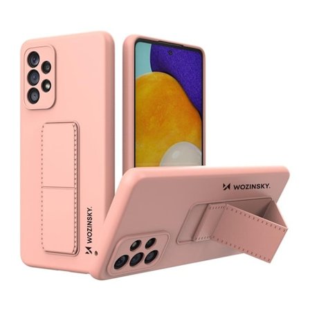 Wozinsky Galaxy A73 Skal Kickstand Silicone - Rosa