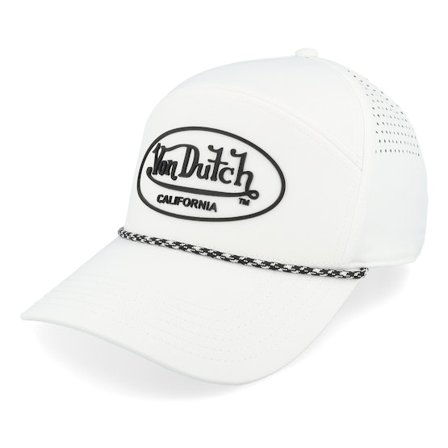 Von Dutch - Wit adjustable Cap - Oval Patch 6 Panels White Adjustable @ Hatstore