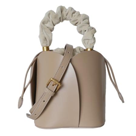 Kvinner Skinnveske Blomsterbøtte Storfe Spesialinteresse Design Vintage One Shoulder Crossbody Milk Tea