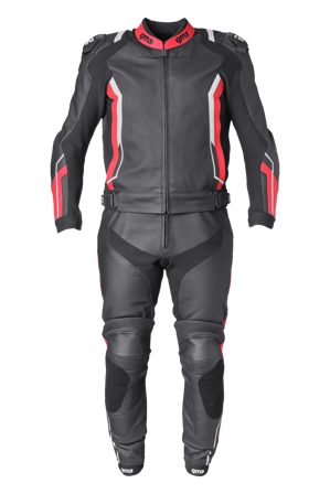 GMS GR-1 Leather Suit MC Leather Suit Black/Red/White 58