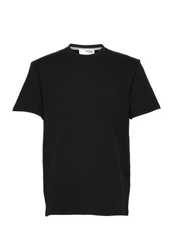 Slhrelaxalfred Ss O-Neck Sweat W Black Selected Homme