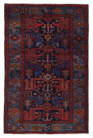 Hamadan Rug Oriental Black/Dark Red (Wool, Persia)