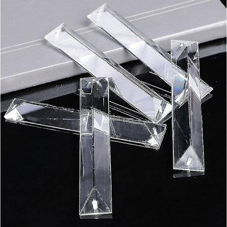 Rektangulær glasslysekrone med prismedråper for belysning 63mm 2 hull_ NN