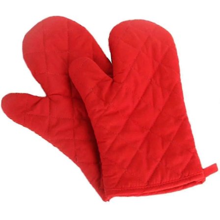 Varmebestandige ovnhansker, fortykkede varmebestandige ovnhansker, gryteklut, ovnhansker, bomull, 1 par rød-YGWL