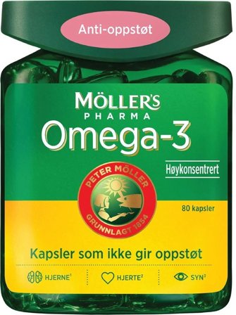 Möller's Pharma Omega-3 anti-oppstøt kapsler 80 stk