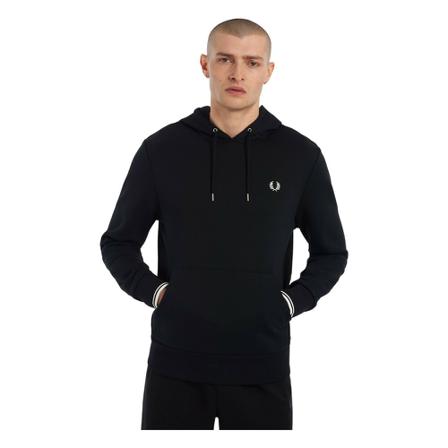 Fred Perry, Hoodie Zwart, Heren, Maat:L,polyester