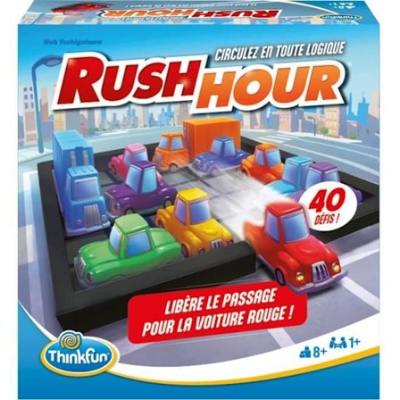 ThinkFun Rush Hour - Logiikkapeli - Palapeli - Ruuhka - 40 haastetta 4 tasolla - 1 pelaaja tai enemmän - alkaen 8 vuotta - Ravensburger - Sekalainen