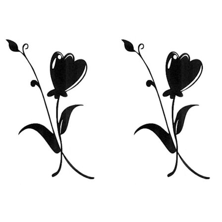 Väggdekor - Hjärtblommor design