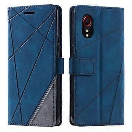 Plånboksfodral för Samsung Galaxy Xcover 5 Linjer Präglat PU Läder Telefonskal