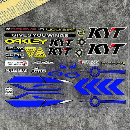 Heijastava kypärätarra visiiri tuulilasi lasi Moto Gp linssitarrat kilpa-ajomoottoripyörätarvikkeet auto pyörä Shoei Hjc Kyt - Tarrat ja tarrat