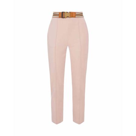 Elisabetta Franchi - Kostymbyxor - Beige - Dam - Storlek: M, Dam, Storlek: M
