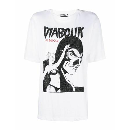 Pinko, T-Shirts Wit, Dames, Maat:S