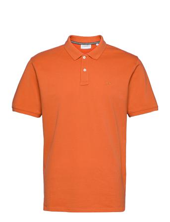 Polo Tee S/S Polos Short-sleeved Oransje Lindbergh