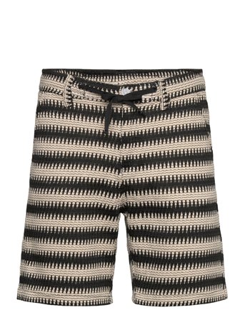Akjan Struc Stripe Shorts Patterned Anerkjendt