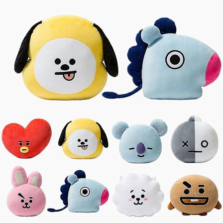 Bts Bt21 Tata Shooky Rj Plysjleketøy Suga Cooky Putedukke